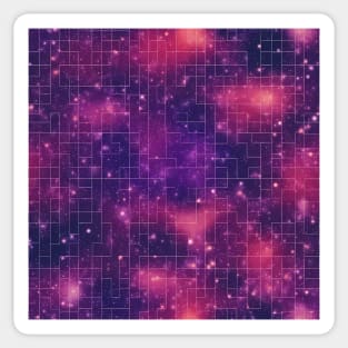 Violet Stars - Infinite Nebula Seamless Pattern Sticker